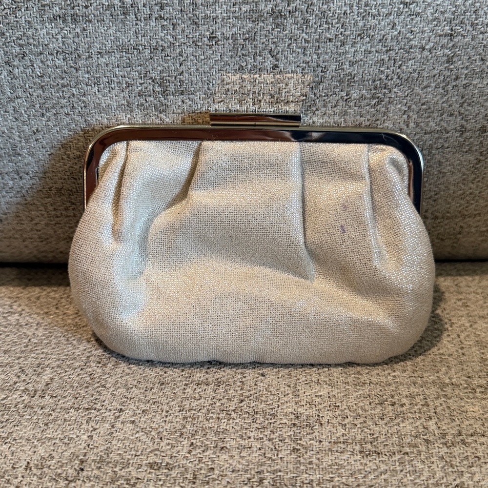 Bvlgari Parfums Top Lock Change Purse clutch Small Make-up Travel Pouch Shimmery